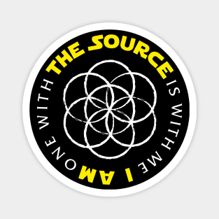 The Source is with me (seed of life) - dark colors Magnet